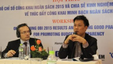 Hội thảo “Công bố Chỉ số công khai ngân sách 2015 và chia sẻ kinh nghiệm quốc tế và Việt Nam về thúc đẩy công khai minh bạch ngân sách”