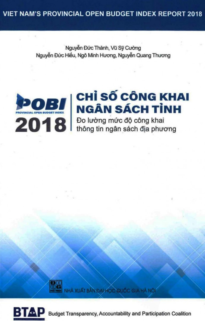 Báo cáo chỉ số công khai ngân sách tỉnh (POBI) 2018