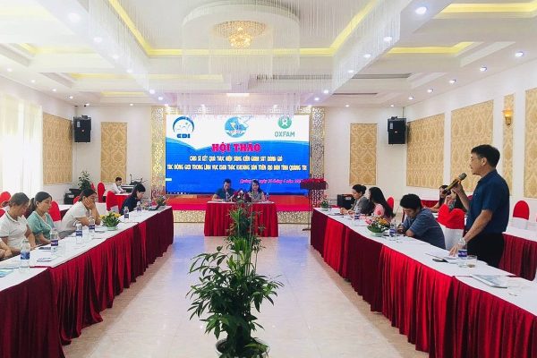WORKSHOP: THE RESULTS OF THE IMPLEMENTATION OF GENDER IMPACT THE ASSESSMENT SUPERVISION IN THE MINERAL SECTOR IN QUANG TRI PROVINCE